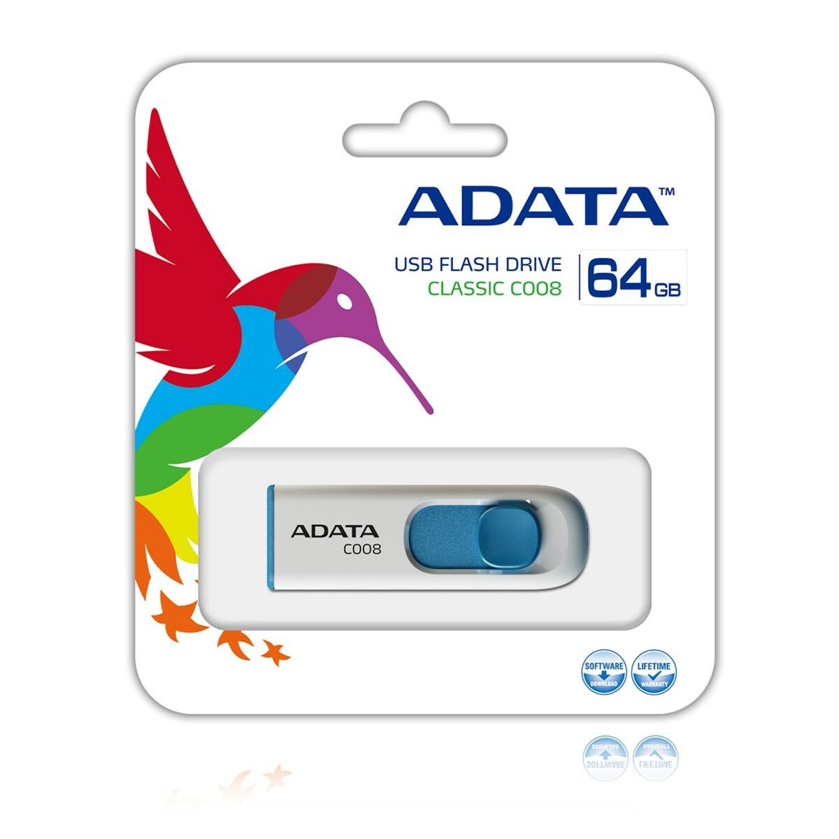 USB стик Adata 64GB C008 Син 64 GB